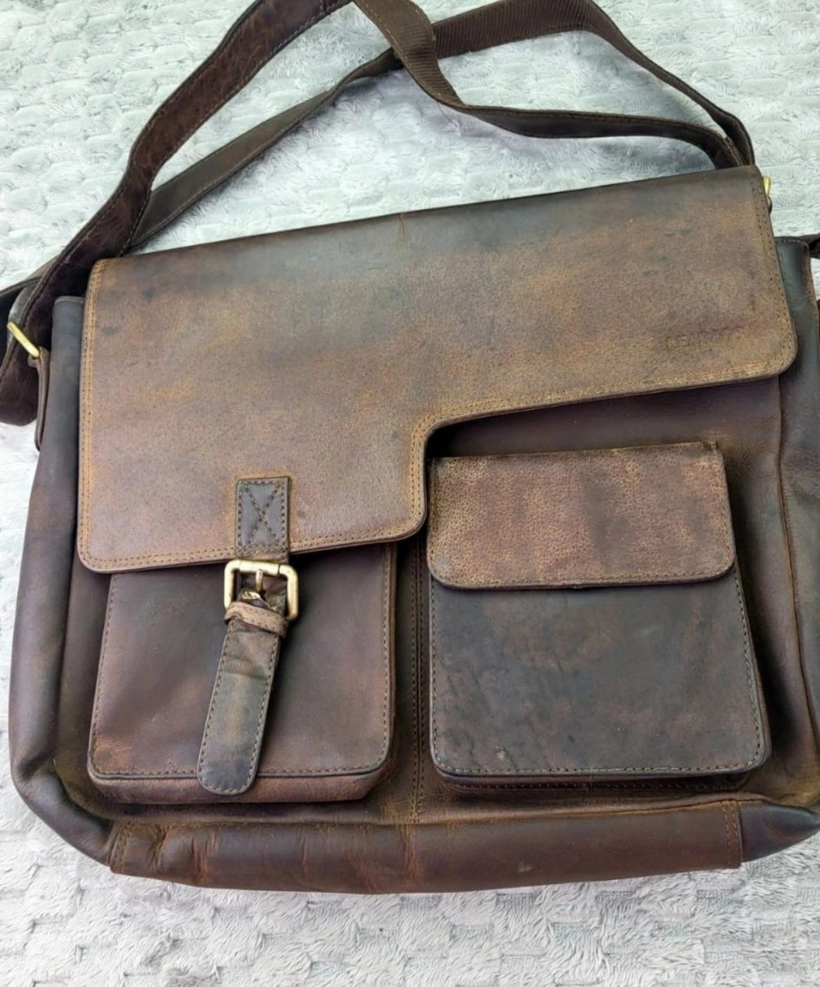 LEABAGS Leather Messenger Bag Vintage Retro Style 2000s – photo 7